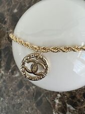 BEAUTIFUL Chanel  Repurposed Pendant Necklace  Gold 16’+  Rope Chain Free Ship for sale  Biloxi