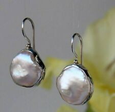 Natural Baroque Pearl Dangle 925 Sterling Silver Earrings / Anniversary Gift  for sale  Shipping to South Africa