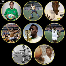 Moneda de Oro Pelé de Futbolista Brasileño 8 un. los mejores jugadores de la historia del fútbol segunda mano  Embacar hacia Argentina