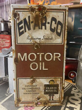 8.5” X 4 1/4” RARE ENARCO MOTOR OIL White Rose Gas ⛽️ Porcelain Metal Sign for sale  Shipping to Canada