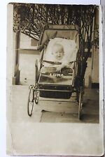 Foto real bebé luna carruaje postal antigua vintage vista de tarjeta recuerdo estándar segunda mano  Embacar hacia Argentina