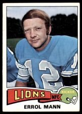 1975 Topps Errol Mann Detroit Lions #421 for sale  Shipping to South Africa