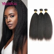 Kinky Straight Human Hair Weave Extensions Hair Bundles Brazilian Hair Bundles, used for sale  Shipping to South Africa