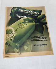 Used, Vintage 1970s SweetHeart Soap Print AD Purex Lime Bar Crocker Frosting 1971 Prop for sale  Shipping to South Africa