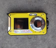 Underwater/Waterproof Digital Camera FHD 2.7K 48 MP Selfie Dual Screen, Yellow for sale  Shipping to South Africa