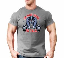 Gorilla Beast T Shirt Gym Motivation Workout Training Bodybuilding Top for sale  Shipping to South Africa