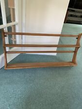 Vintage Mid Century Ercol Golden Down Wooden Plate Rack Rail Wall Hanging Shelf, used for sale  FERNDOWN