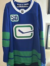 Vancouver Canucks Stick Third Adidas Hockey Jersey 52 50th Anniversary Patch!, used for sale  Shipping to South Africa