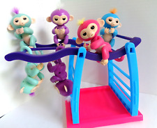 Used, Lot 6 WowWee Interactive Fingerlings Baby Monkeys, Monkey Bars Playset *Pls Read for sale  Shipping to South Africa