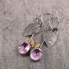 Natural Morganite Gemstone Drop/Dangle Earrings 925 Sterling Silver For Girls for sale  Shipping to South Africa