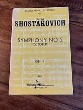 Shostakovich Symphony No. 2 October OOP Kalmus Octavo Score Nice Condition, used for sale  Shipping to South Africa