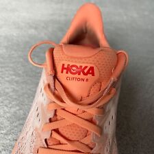 Używany, Hoka Sneakersy Clifton 8 Damskie Rozmiar 40 Pomarańczowe Brzoskwiniowe Bieganie Sport Codzienne trampki na sprzedaż  PL