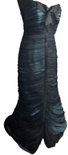 Gatti Nolli Couture Black Blue Mermaid Tail Lace Maxi Prom Dress Uk 10 Eu 38 IT for sale  Shipping to South Africa