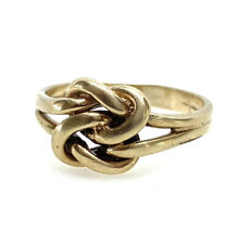 Used, Gold Knot Ring 9ct Yellow Gold Knot Ring Solid Gold Love Knot Ring Present Gift for sale  MANCHESTER