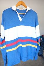 Used, Vintage St Johns Bay Blue Striped Rugby Polo Long Sleeve Men's Size LXT for sale  Shipping to South Africa