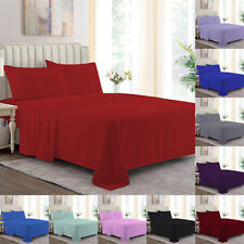 Used, 100% Polly Cotton Full Flat Sheet Single Double King Super King Size Bed Sheets for sale  Shipping to South Africa