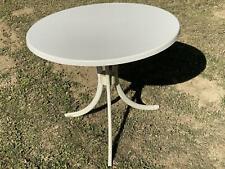 Tisch rund Gartentisch Terrassentisch Fuß 80 x 67 cm weiß, Weralit, Metallfuß  gebraucht kaufen  Wiesbaden
