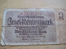 Rentenmark 1937 banknote gebraucht kaufen  Martfeld