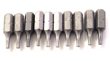 Usado, LOTE DE 10 bits de chave de fenda Qualtool #10 TORX 1/4" inserção sextavada modelo 60-T10 comprar usado  Enviando para Brazil