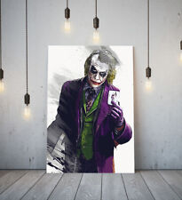 Heath Ledger Joker-a muro incorniciata disegno arte foto stampa su carta-Verde, usato usato  Spedire a Italy