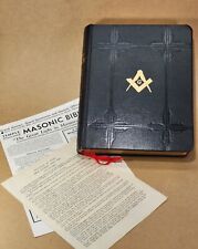 Vintage 1940s AJ Holman Masonic Edition Holy Bible Original Inserts Unused Large for sale  Shipping to South Africa