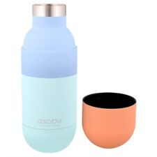 ASOBU Orb garrafa isolada de parede dupla de aço inoxidável 14 oz tampa/copo multicolor comprar usado  Enviando para Brazil