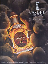 PUBLICITÉ DE PRESSE - CARDHU 12 ANS SINGLE MALT SCOTCH WHISKY - ADVERTISING segunda mano  Embacar hacia Argentina