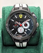 Reloj de pulsera deportivo Ferrari cronógrafo esfera negra analógico taquímetro para hombre segunda mano  Embacar hacia Argentina