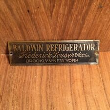 Placa de identificação antiga caixa de gelo geladeira Baldwin - Brooklyn NY Frederick Loeser, usado comprar usado  Enviando para Brazil