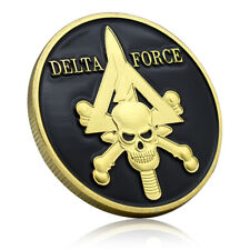 Medalla Conmemorativa de la Fuerza Delta Espada Militar de los Estados Unidos Moneda de Oro Coleccionables Calavera segunda mano  Embacar hacia Argentina