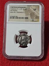 Moneda de PLATA Dracma Artabano IV AR Reino de Parto AD 10-38 NGC VF #MF-LC001 segunda mano  Embacar hacia Mexico