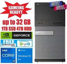 Computador para jogos Dell Desktop i7 NVIDIA GTX até 32GB de RAM 4TB HDD Windows10 Pro comprar usado  Enviando para Brazil