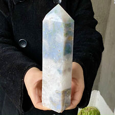 Coluna de amostra de cristal de quartzo obelisco ágata cristal branco natural 2,63 lb comprar usado  Enviando para Brazil