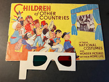 Children of other Countries 3D Booklet c1950s 3D Glasses, usado comprar usado  Enviando para Brazil