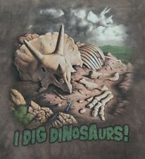 I Dig Dinosaurs Youth T-Shirt Size Large Brown Tee Shirt - Big Bend Museum, used for sale  Reedley