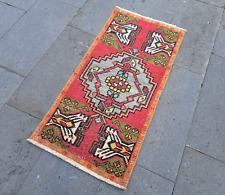 Alfombra pequeña, alfombra turca, felpudo de lana hecho a mano, alfombra de interior vintage, 1,6 x 3,2 pies segunda mano  Embacar hacia Argentina