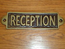 Reception metal plaque for sale  TORQUAY