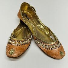 Zapatos planos indios Punjabi paquistaní étnico tradicional para mujeres Khussa Juti EE. UU., usado segunda mano  Embacar hacia Argentina