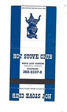 Hot Stove Club Matchcover Maple Leaf Gardens Toronto, Canadá, usado comprar usado  Enviando para Brazil