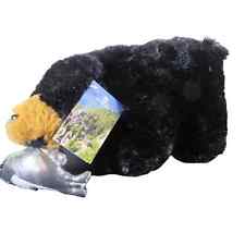 Lembrança exclusiva de urso preto pesca alpinista rochoso de pelúcia com peixe prata , usado comprar usado  Enviando para Brazil