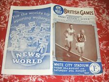 1957 athletics programme for sale  EPSOM