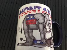 Caneca Republican Elephant On Donkey por Silver Phoenix Linyi 10 oz. Montana 2012 comprar usado  Enviando para Brazil