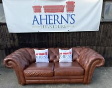 Brown leather chesterfield for sale  BOSTON