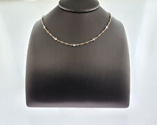 ROBERTO COIN  18K ROSE & WHITE GOLD DIA. STATION 20" DOG BONE CHAIN RETAIL $2610 for sale  Carlsbad