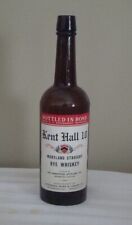 Antique Labeled KENT HALL 10 MARYLAND STRAIGHT RYE WHISKEY Bottle-Marriage Piece for sale  Shipping to South Africa