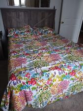 Pottery Barn Duvet Woodland Tree Paint By Number Full Queen 2 Euro Shams MINT for sale  Shipping to South Africa