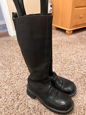 Vintage Doc Marten boots black leather side zip lace-up back 12" shaft size 5 for sale  Shipping to South Africa