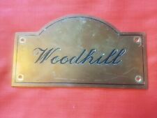 Brass name plaque for sale  WIRRAL