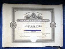 Diploma medaglia oro usato  Cremona