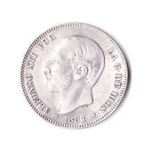 Usado, Alfonso XII : 2 Pesetas 1881 (18-81) MSM ( plata ) BUEN EJEMPLAR segunda mano  Embacar hacia Argentina